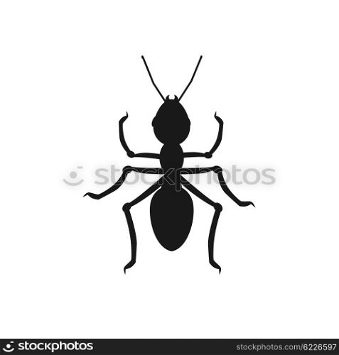 Ant Icon Vector. Ant icon black. Ant isolated on white background. Vector illustration