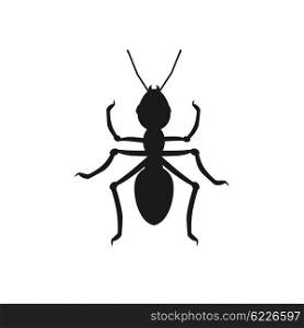 Ant Icon Vector. Ant icon black. Ant isolated on white background. Vector illustration