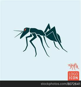 Ant icon. Worker ant symbol. Vector illustration. Ant icon isolated