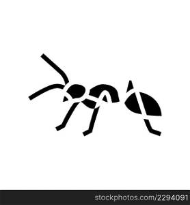 ant insect glyph icon vector. ant insect sign. isolated contour symbol black illustration. ant insect glyph icon vector illustration