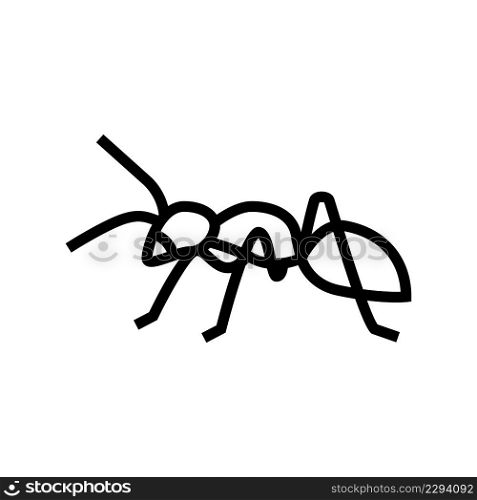 ant insect line icon vector. ant insect sign. isolated contour symbol black illustration. ant insect line icon vector illustration