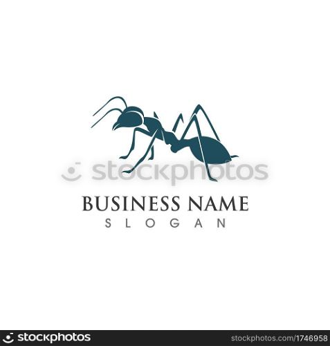 Ant logo and symbol vector