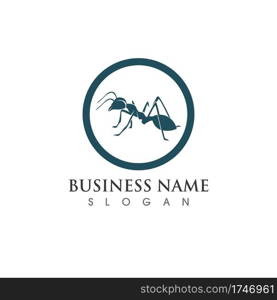 Ant logo and symbol vector