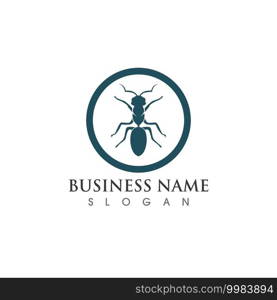 Ant logo and symbol vector