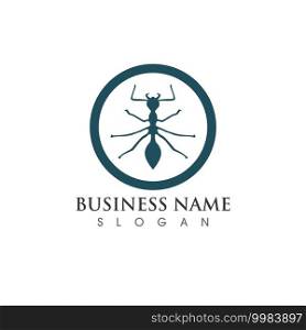 Ant logo and symbol vector