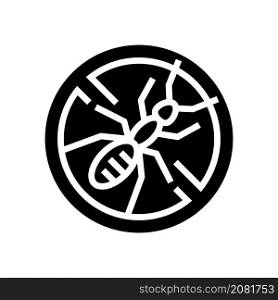 ant treatment glyph icon vector. ant treatment sign. isolated contour symbol black illustration. ant treatment glyph icon vector illustration