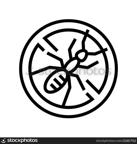 ant treatment line icon vector. ant treatment sign. isolated contour symbol black illustration. ant treatment line icon vector illustration