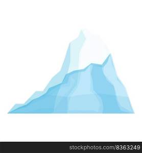 Antarctic glacier icon cartoon vector. Ice berg. Water north. Antarctic glacier icon cartoon vector. Ice berg