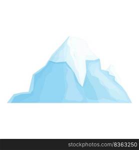 Antarctic iceberg icon cartoon vector. Arctic ice. Glacier ice. Antarctic iceberg icon cartoon vector. Arctic ice