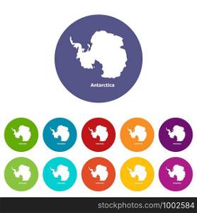 Antarctica map icon. Simple illustration of antarctica map vector icon for web. Antarctica map icon, simple style