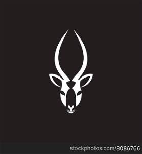 antelope head icon vector illustration template design