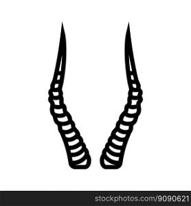 antelope horn animal line icon vector. antelope horn animal sign. isolated contour symbol black illustration. antelope horn animal line icon vector illustration