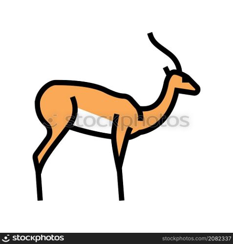 antelope wild animal color icon vector. antelope wild animal sign. isolated symbol illustration. antelope wild animal color icon vector illustration