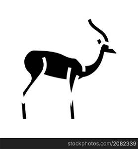 antelope wild animal glyph icon vector. antelope wild animal sign. isolated contour symbol black illustration. antelope wild animal glyph icon vector illustration