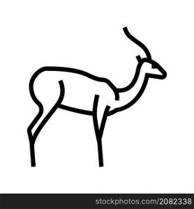 antelope wild animal line icon vector. antelope wild animal sign. isolated contour symbol black illustration. antelope wild animal line icon vector illustration