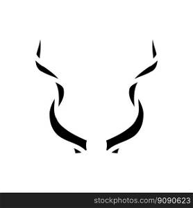 antelope wildlife animal glyph icon vector. antelope wildlife animal sign. isolated symbol illustration. antelope wildlife animal glyph icon vector illustration