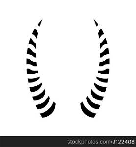 antelope wildlife animal glyph icon vector. antelope wildlife animal sign. isolated symbol illustration. antelope wildlife animal glyph icon vector illustration