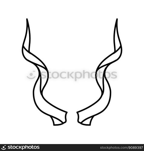 antelope wildlife animal line icon vector. antelope wildlife animal sign. isolated contour symbol black illustration. antelope wildlife animal line icon vector illustration
