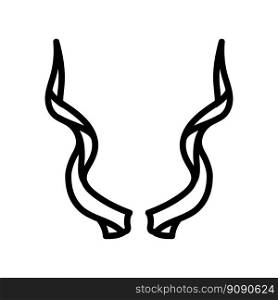 antelope wildlife animal line icon vector. antelope wildlife animal sign. isolated contour symbol black illustration. antelope wildlife animal line icon vector illustration