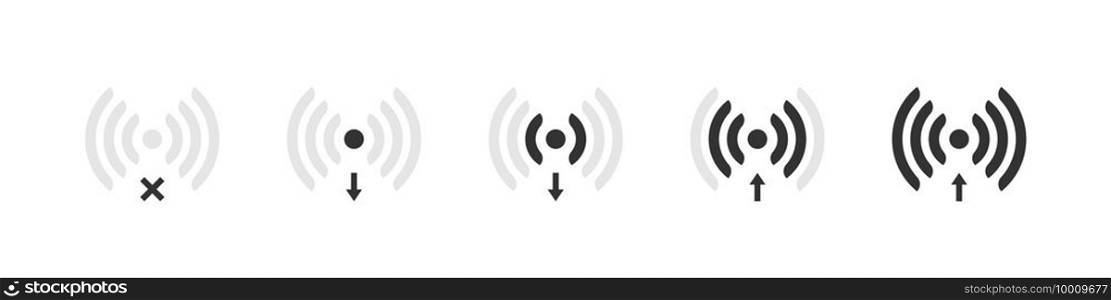 Antena WiFi. Wifi icons concept. Wireless internet sign. Simple Icons. Vector illustration