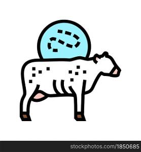 anthrax cow color icon vector. anthrax cow sign. isolated symbol illustration. anthrax cow color icon vector illustration