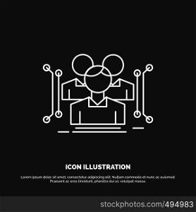 Anthropometry, body, data, human, public Icon. Line vector symbol for UI and UX, website or mobile application. Vector EPS10 Abstract Template background