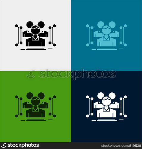 Anthropometry, body, data, human, public Icon Over Various Background. glyph style design, designed for web and app. Eps 10 vector illustration. Vector EPS10 Abstract Template background