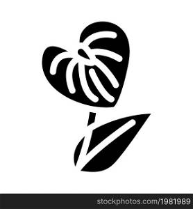 anthurium flower glyph icon vector. anthurium flower sign. isolated contour symbol black illustration. anthurium flower glyph icon vector illustration