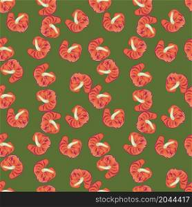 Anthurium flowers seamless pattern on green background. Tropical botanical wallpaper. Exotic hawaiian plants backdrop. Design for fabric , textile print, surface, wrapping, cover. Vector illustration. Anthurium flowers seamless pattern on green background. Tropical botanical wallpaper. Exotic hawaiian plants backdrop.