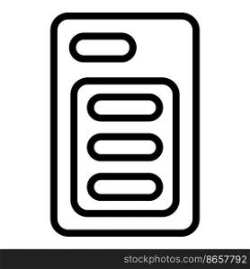 Anti drop case phone icon outline vector. Smartphone cover. Cell device. Anti drop case phone icon outline vector. Smartphone cover