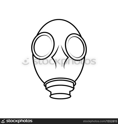 Anti radiation mask icon vector logo