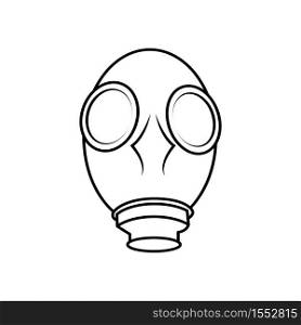 Anti radiation mask icon vector logo