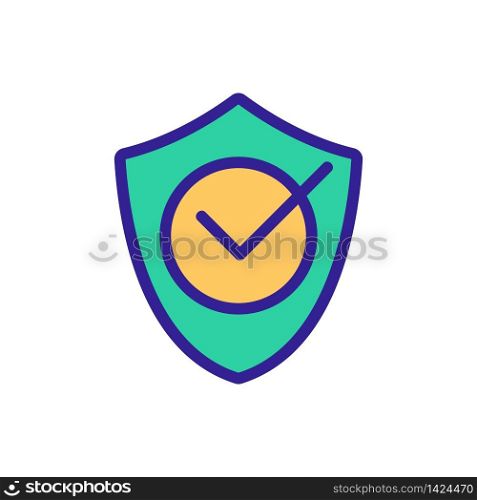 anti-virus protection confirmation icon vector. anti-virus protection confirmation sign. color symbol illustration. anti-virus protection confirmation icon vector outline illustration