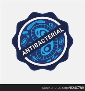 Antibacterial logo sign illustration