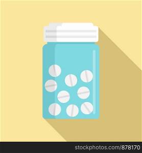Antibiotic pills icon. Flat illustration of antibiotic pills vector icon for web design. Antibiotic pills icon, flat style