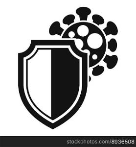 Antibiotic shield icon simple vector. Bacteria drug. Virus resistant. Antibiotic shield icon simple vector. Bacteria drug