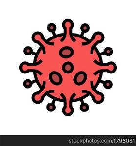 antibodies attacking virus color icon vector. antibodies attacking virus sign. isolated symbol illustration. antibodies attacking virus color icon vector illustration