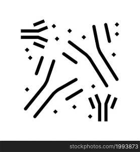 antibodies of disease glyph icon vector. antibodies of disease sign. isolated contour symbol black illustration. antibodies of disease glyph icon vector illustration