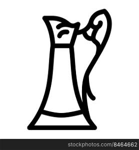 antic arabian jug line icon vector. antic arabian jug sign. isolated contour symbol black illustration. antic arabian jug line icon vector illustration