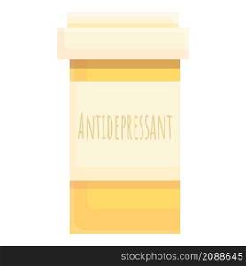 Antidepressant drug icon cartoon vector. Anxiety pill. Medical prescription. Antidepressant drug icon cartoon vector. Anxiety pill