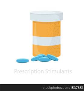 Antidepressant tablets and a jar for their storage. The concept prescription, stimulants of painkillers, antidepressants used in pharmacology.. Antidepressant tablets and a jar for their storage. The concept prescription