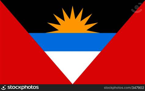 Antigua and Barbuda flag image for any design in simple style. Antigua and Barbuda flag image