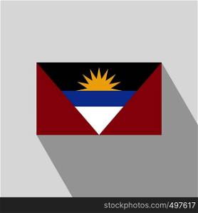 Antigua and Barbuda flag Long Shadow design vector