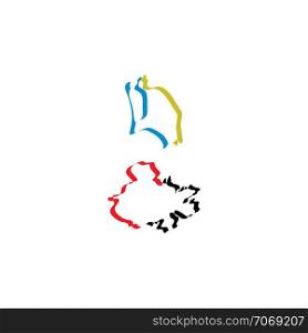 antigua and barbuda icon vector map