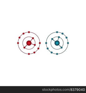 Antioxidante icon vector design illustration,radical free oxidant molecule. Simple Icon