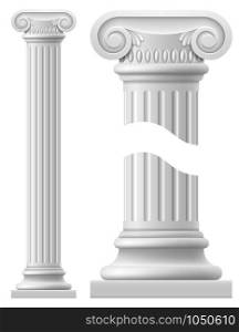 antique column stock vector illustration isolated on white background
