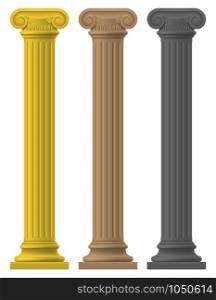 antique column stock vector illustration isolated on white background
