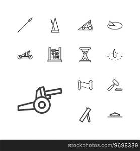 Antique icons Royalty Free Vector Image