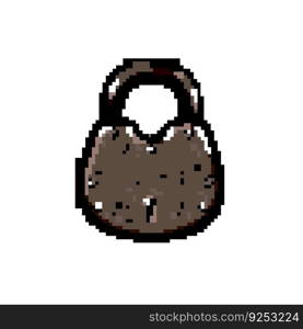 antique padlock vintage game pixel art retro vector. bit antique padlock vintage. old vintage illustration. antique padlock vintage game pixel art vector illustration