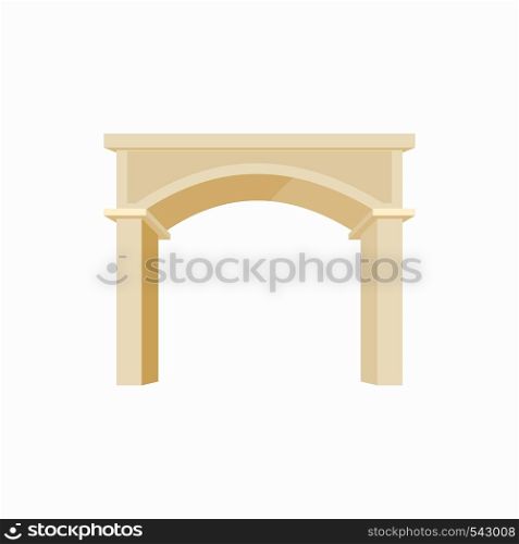 antique portal with columns icon in cartoon style on a white background. antique portal with columns icon, cartoon style